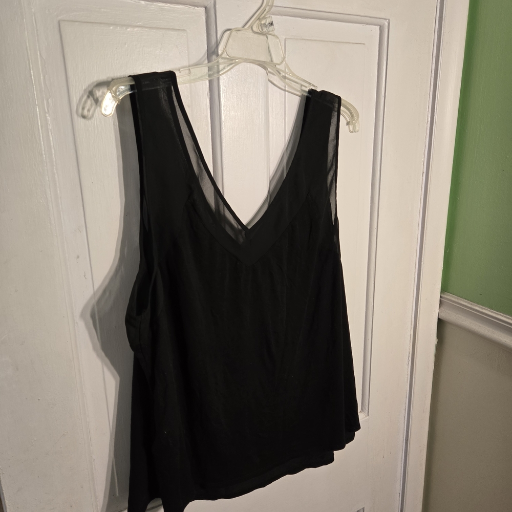 Modcloth Black Asymmetrical Sleeveless Tank Top